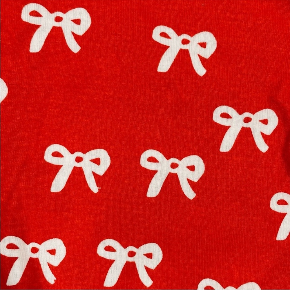 Hanna Andersson Side Snap Bodysuit Girls 2T 85 cm Kimono Holiday Bows Organic - Picture 2 of 3